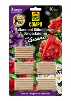 COMPO Düngestäbchen Für Balkon-& Kübelpflanzen Mit Guano, 30 Stück
